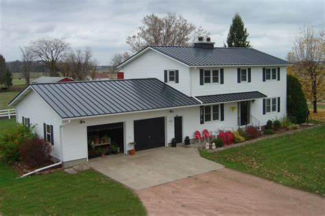 charcoal grey metal roof white house|metal roof colors.